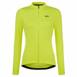 Women's Long Sleeve Thermal Jersey -Deals Areon Store dhb Women s Long Sleeve Thermal Cycling Jersey Jerseys Fluro Yellow AW21